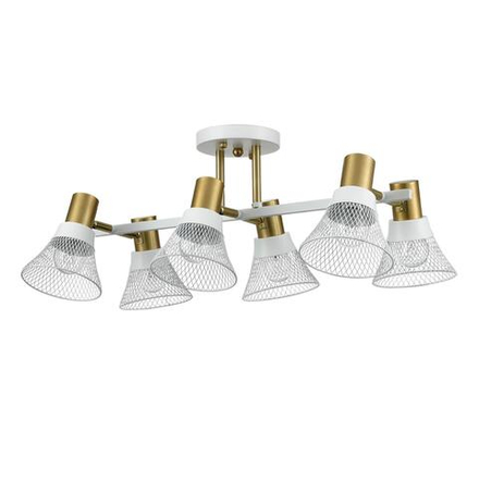 8045/6C MODERNI LN26 220 белый, латунь/белый металл/металл Люстра потолочная Е14 6*40W 220V ANRIYA