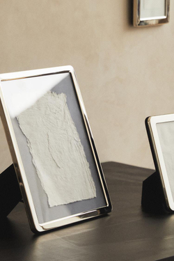 ZARA HOME МЕТАЛЛИЧЕСКАЯ РАМКА ДЛЯ ФОТОГРАФИИ С ЗАКРУГЛЕННЫМИ УГЛАМИ, СЕРЕБРЯНЫЙ