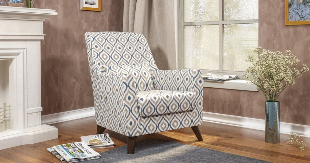 Кресло Либерти велюр геометрия 18 беж