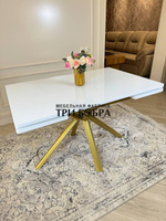 Кухонный раздвижной стол "Элит", белый