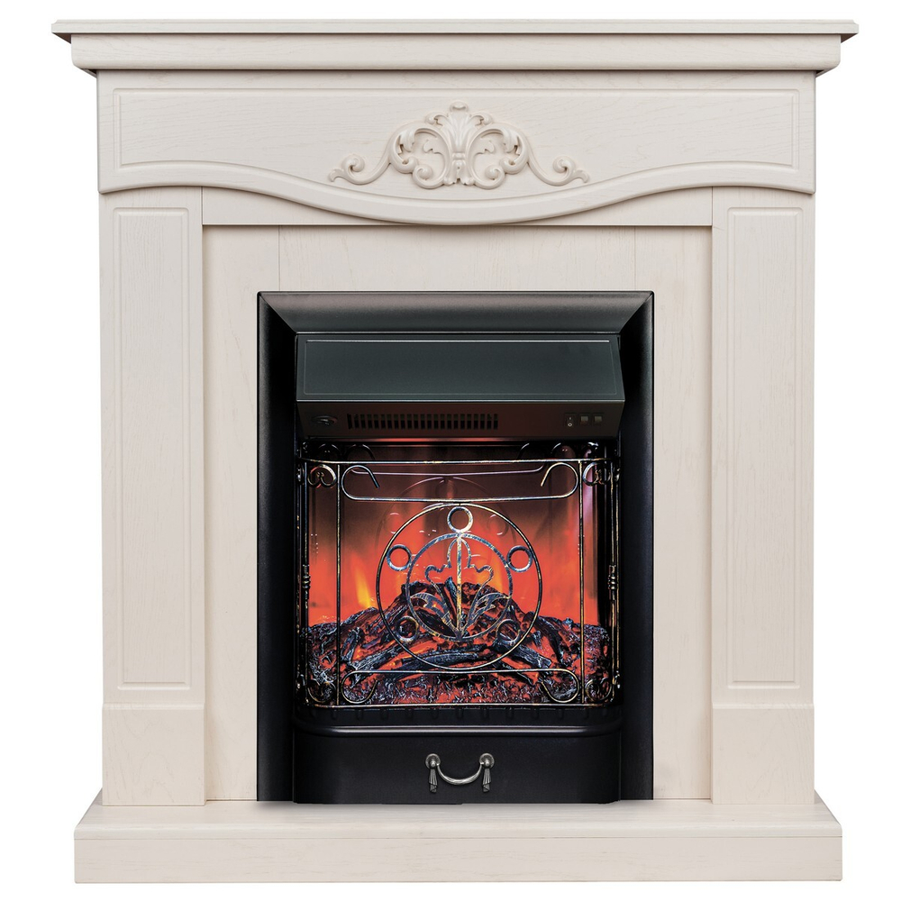 Электрокамин RealFlame Junona WT айвори с очагом Majestic Lux Black