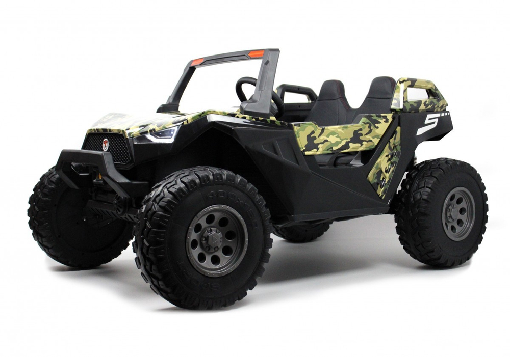 Детский электромобиль RiverToys A707AA LUX 4WD зеленый камуфляж