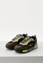 Кроссовки муж. Aeronautica 276 черно-зеленые