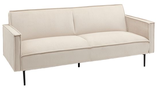 Диван прямой раскладной Кассель велюр рельефный молочный