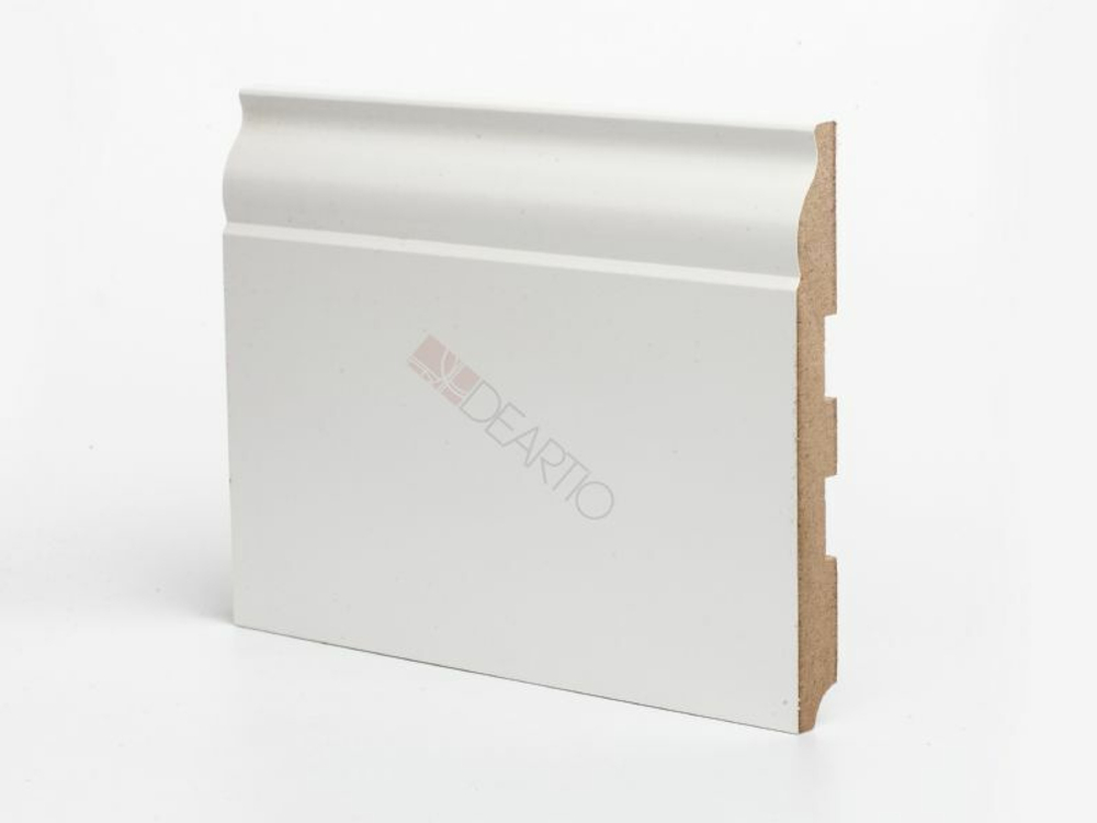Плинтус напольный белый U103 150 мм МДФ 150x16x2050