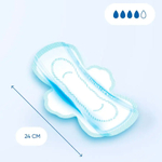 Прокладки гигиенические Sayuri Premium Cotton супер 4 капли с защитными бортиками ультратонкие 24 см 9 шт