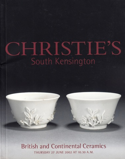 Каталог аукциона Christie's, Лондон, Британская и европейская керамика от 27 июня 2002 года