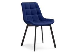 Стул на металлокаркасе Челси черный / синий