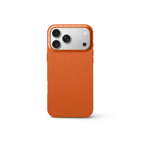 Чехол для iPhone 17 - Зернистая кожа - оранжевый