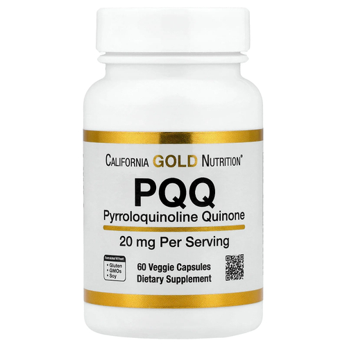 California Gold Nutrition, пирролохинолинхинон, 20 мг, 60 растительных капсул