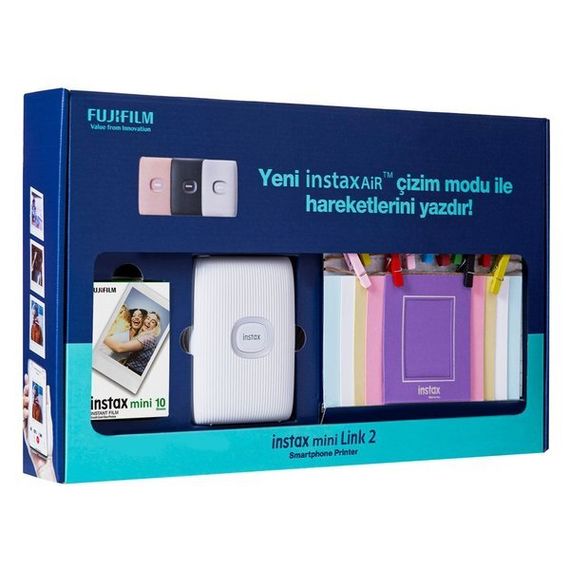 Fotoprinter \ Компактный фотопринтер INSTAX MINI LINK 2 CLAY WHITE BUNDLE BOX
