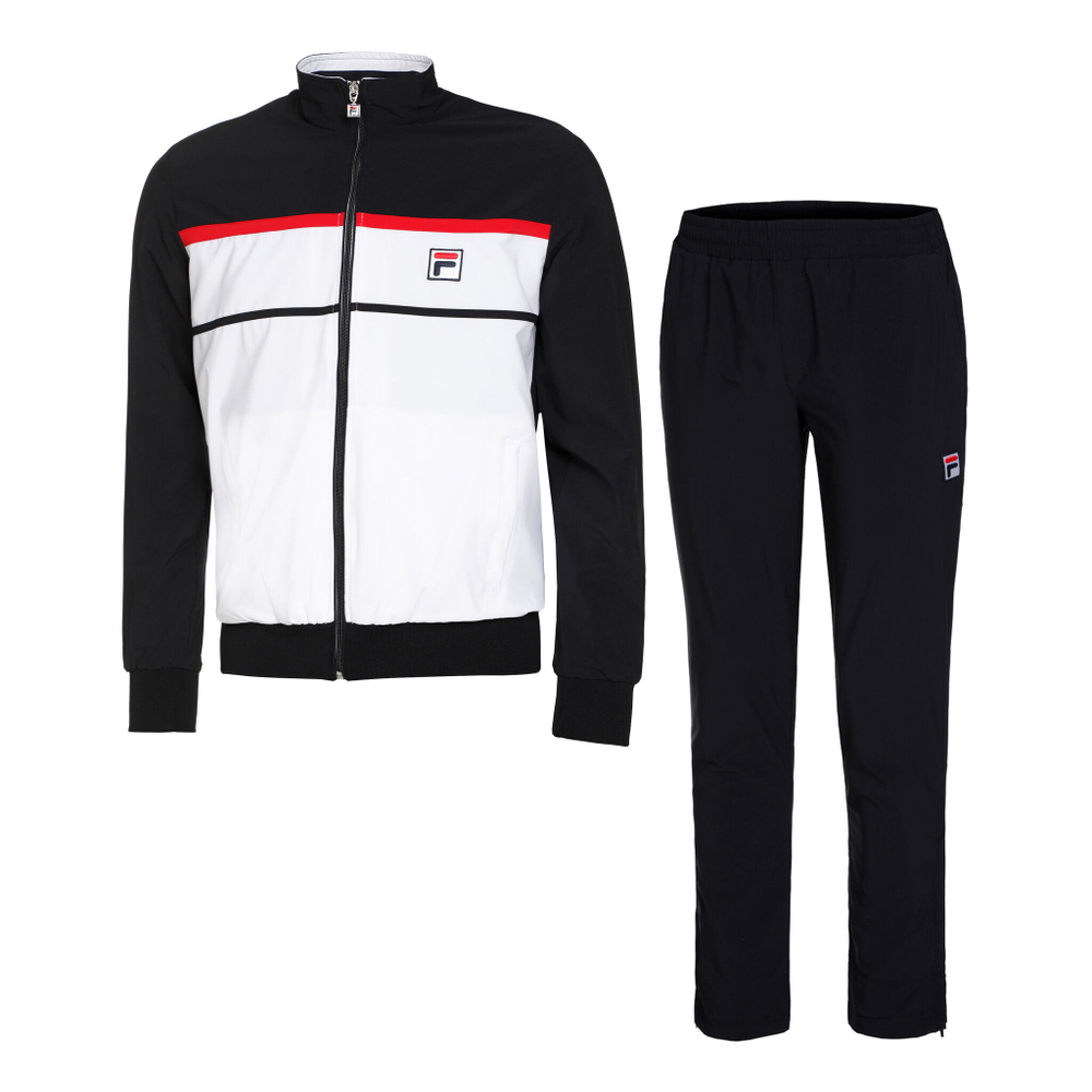 Мужские теннисные Костюмы Fila Max Tracksuit Men - White, Black