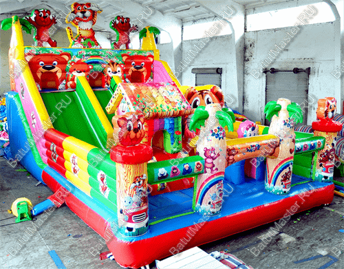 Коммерческий надувной батут "Тигрята и медвежата"