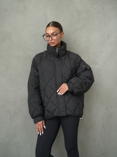 Черно-шоколадная куртка с манишкой