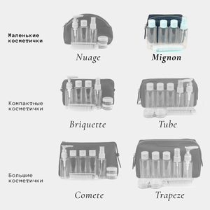 Несессер Mignon из кожи теленка синего цвета