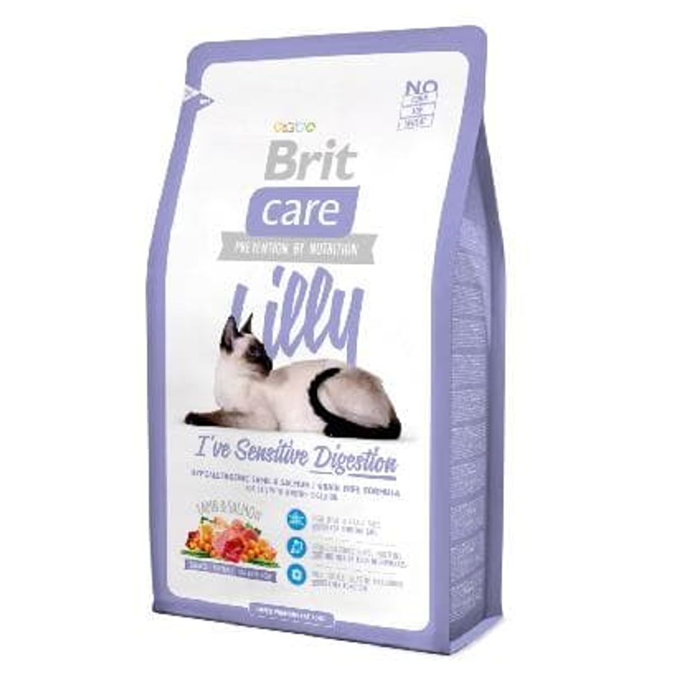Brit Care Cat Lilly Sensitive Digestion 7кг сухой д/кошек с чувствительным пищеварением