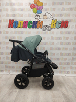 Коляска модульная Indigo Charlotte Sity cs 02 (т.серый+шалфей)