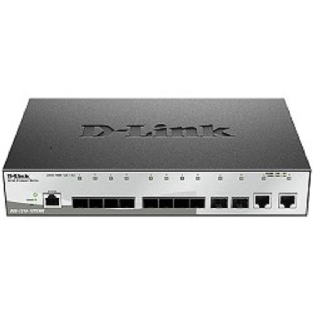 Коммутатор D-Link DGS-1210-12TS/ME/B1A Управляемый L2 коммутатор с 10 портами 1000Base-X SFP и 2 портами 10/100/1000Base-T