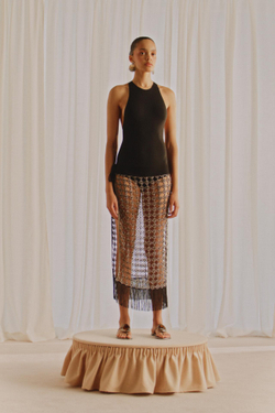 ZARA X MARISA BERENSON БОДИ ИЗ ЭЛАСТИЧНОЙ ТКАНИ, ЧЕРНЫЙ