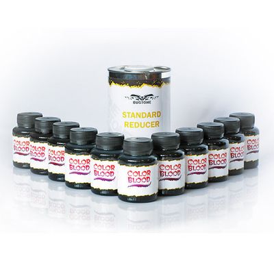 Краска NEW Color Blood KIT Краска баз. проз. (кенди) комплект из 10 цветов по 120мл,разбавитель1л