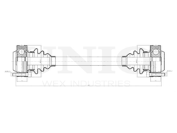 Привод в сборе задний левый/правый UNIO CVJ-10044