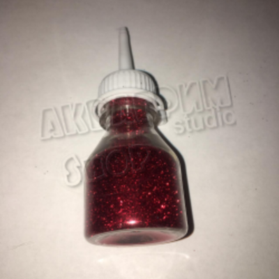 Блёстки в тюбике с носиком Красные 15 мл