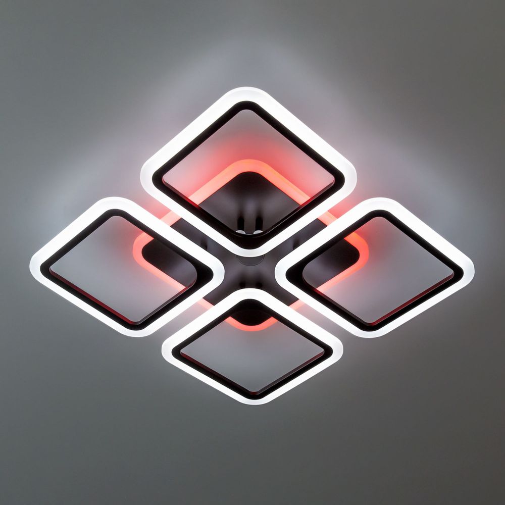 Citilux Марсель Смарт CL232A145E RGB Умная люстра Чёрная