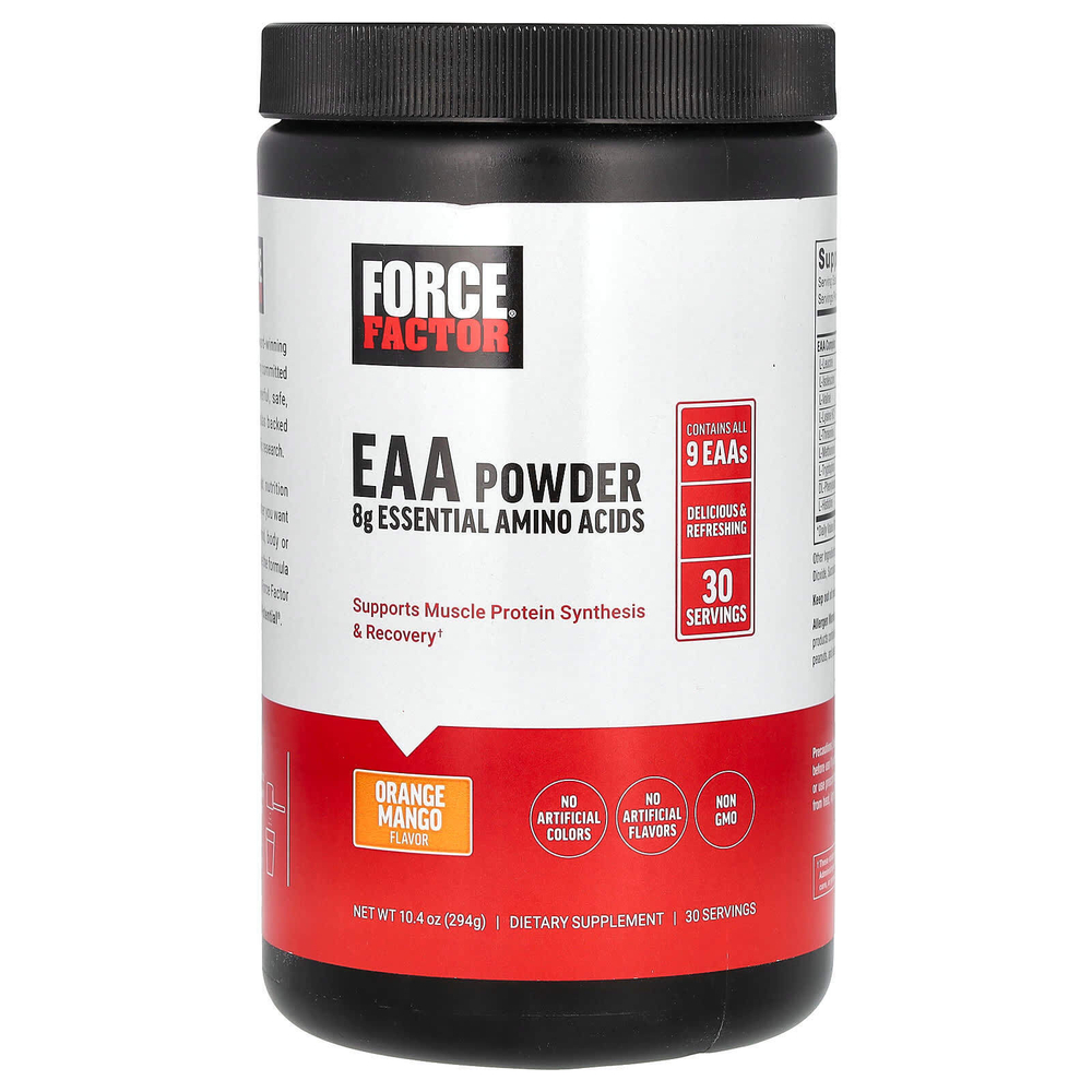 Force Factor, EAA в порошке, со вкусом апельсина и манго, 294 г (10,4 унции)