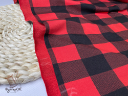 Футер 2-н петля КЛЕТКА КРАСНАЯ