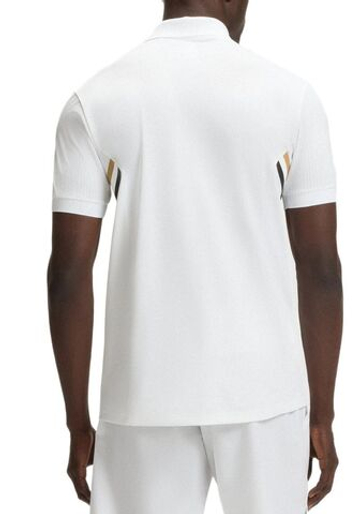 Мужское теннисное поло BOSS Active Slim Fit With Moisture Management Shirt - white