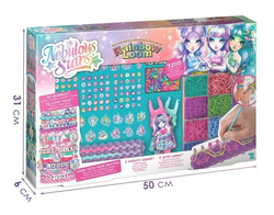 Детский большой игровой набор для творчества Плетение браслетов из резинок, серия Space, марка Nebulous Stars