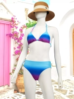 купальник раздельный 3 в 1 на завязках с туникой удлиненной