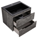 Тумба под раковину Vincea Chiara 2D 600 подвесная, 2 выкатных ящика soft-close, G.Stone