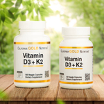 California Gold Nutrition, витамины D3 и К2 в форме MK-7, 180 растительных капсул