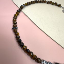 Чокер с тигровым глазом «Тигровый клевер»