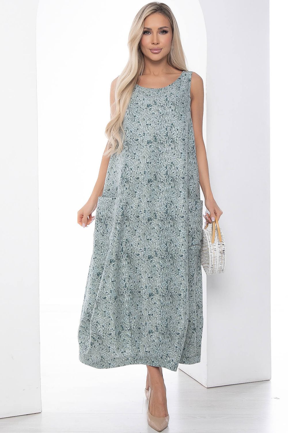 Сарафан В стиле бохо (зеленый) П9037 LT Collection