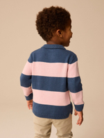 Поло с длинным рукавом для мальчика Next E27-764, Синий, Розовый