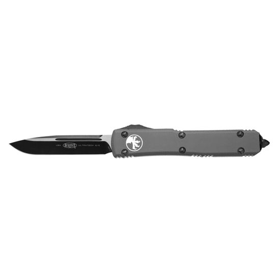 Автоматический нож Microtech Ultratech Satin 121-1GY c клинком из стали CTS-204P, рукоять алюминий