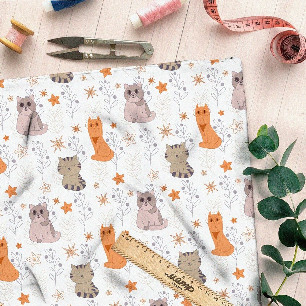 Ткань мембрана коты мультяшные