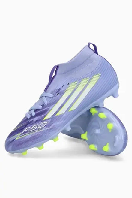 Бутсы adidas F50 League Mid FG/AG Junior - фиолетовый