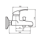 Смеситель для ванны и душа, полимер Dorff Comfort D8010000 Хром
