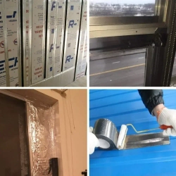 Алюминиевый скотч термостойкий 80мкм / алюминиевый скотч для бани / для пароизоляции 50мм*20м