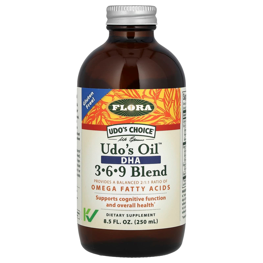 Flora, Udo's Choice, Udo's Oil, смесь ДГК 3, 6, 9, 250 мл (8,5 жидк. унции)