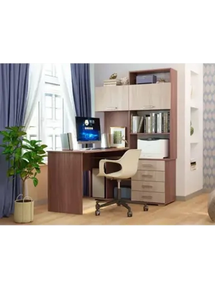 Стол компьютерный угловой с ящиками 138,4х57х187 см