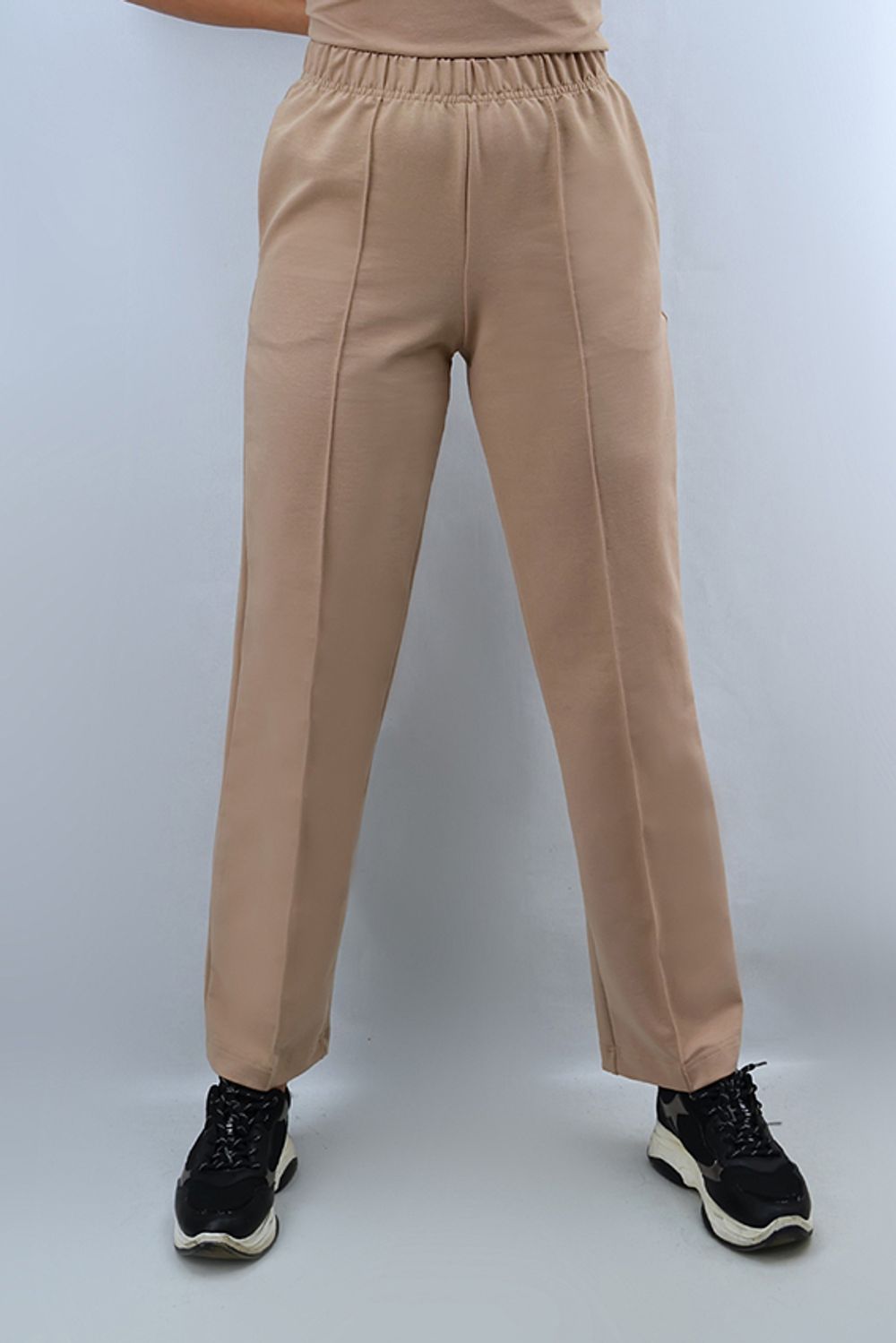 С-1715 Костюм из футера женский / футболка и брюки с отстрочкой