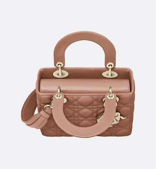 Сумка Dior Lady Dior My Abcdior, модель маленького формата персиковый