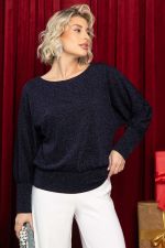 Блуза праздничная Гостья из будущего (синяя) Б14515-19М LT Collection