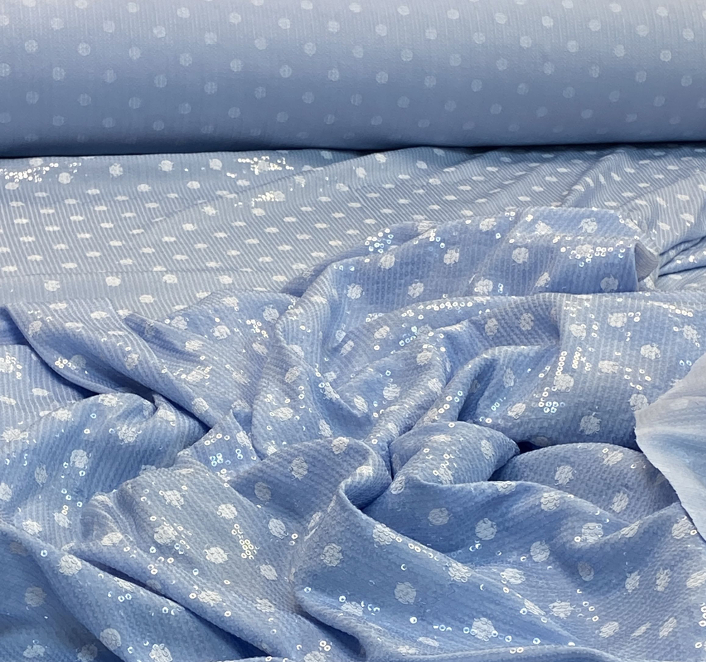 Ткань хлопок 50% шелк 30% вискоза 20% с пайетками (Италия) ш-145см 1м