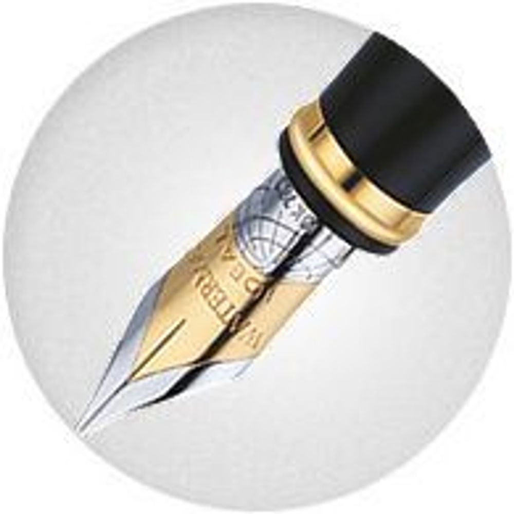 Waterman Exception Ideal Black/GT перо золото 18Ct M (S0636790)