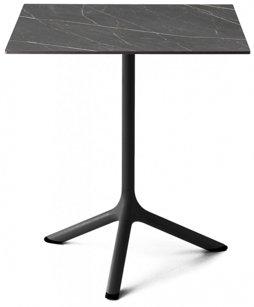 Стол ламинированный обеденный складной Scab Design Tripe Folding, черный, черный мрамор Сахара